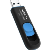Adata UV128 128GB USB 3.2 Gen 1 Flash Drive, Capless Design, Black/Blue Adata UV128 128GB USB 3.2 Gen 1 Flash Drive, Capless Design, Black/Blue